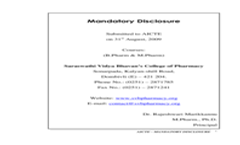 Mandatory Disclosure