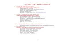Mandatory Disclosure