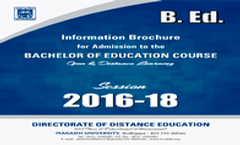B. Ed. Prospectus (2016-18)