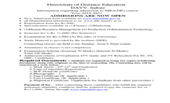 Admission Information