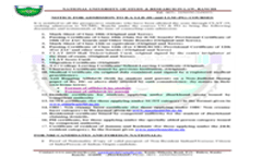 Admission Instruction