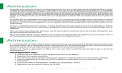 Admissions