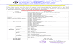 ADMISSION TO UNDER GRADUATE COURSES