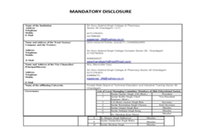 Mandatory Disclosure 2023
