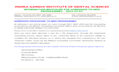 MDS Information Brochure