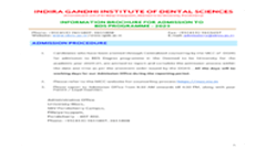 BDS Information Brochure