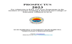 B.Ed Prospectus 2023
