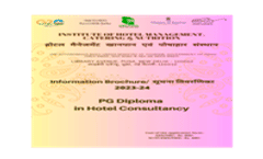 PG diploma in Hotel Consultancy