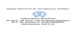 M.Tech. /M.Tech.+Ph.D.(Dual Degree)/ Ph.D. 2023-24