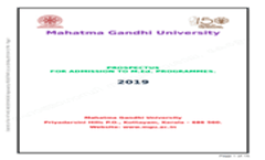 M.Ed. Prospectus 2019