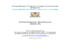 Chaudhary Charan Singh University - [CCS] ADMISSION Brochure 2024-2025