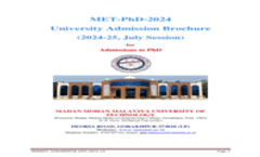 MET-PhD Brochure