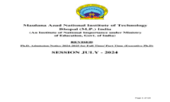 Ph.D Admission 2024