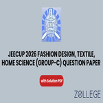 JEECUP 2026 Group C Fashion Design Textile Home Science Question Paper with Solutions PDF