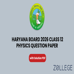 Haryana Board Class 12 Physics 2026 Question Paper with Solution PDF