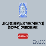 JEECUP 2026 Group E2 Pharmacy Mathematics Question Paper with Solutions PDF