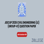 JEECUP 2026 Group K1 Civil Engineering LE Question Paper with Solutions PDF