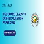 ICSE Board Class 10 Cashier Question Paper 2026 with Solutions