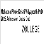 Mahatma Phule Krishi Vidyapeeth PhD 2025 Admission Dates Out