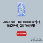 JEECUP 2026 Group K8 Textile Technology LE Question Paper with Solutions PDF