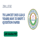 TS LAWCET 2023 LLB 3 Years Question Paper Shift 2 with Solution PDF
