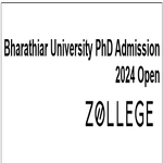 Bharathiar University PhD Admission 2024 Open