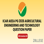 ICAR AIEEA PG 2026 Agricultural Engineering and Technology Question Paper with Solution PDF