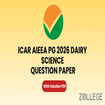 ICAR AIEEA PG 2026 Dairy Science Question Paper with Solution PDF