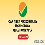 ICAR AIEEA PG 2026 Dairy Technology Question Paper with Solution PDF