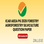 ICAR AIEEA PG 2026 Forestry Agroforestry Silviculture Question Paper with Solution PDF