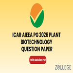 ICAR AIEEA PG 2026 Plant Biotechnology Question Paper with Solution PDF
