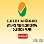 ICAR AIEEA PG 2026 Water Science and Technology Question Paper with Solution PDF