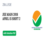 JEE Main 2018 Question Paper with Solution PDF Apr 15 Shift 2 ZPYP