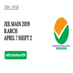 JEE Main 2019 Question Paper with Solution PDF for BArch Apr 7 Shift 2 ZPYP