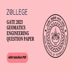 GATE 2023 Question Paper with Solution PDF for Geomatics Engineering Feb 11 Afternoon Session ZPYP