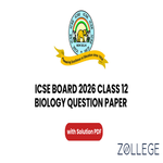 ISC 2026 Class 12 Biology Question Paper with Solutions PDF