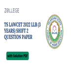 TS LAWCET 2022 LLB 3 Years Question Paper Shift 2 with Solution PDF