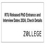 RTU Released PhD Entrance and Interview Dates 2024
