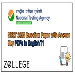 NEET 2023 Question Paper with Answer Key PDFs in English T1