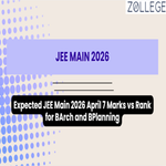 Expected JEE Main 2026 April 7 Marks vs Rank for BArch and BPlanning