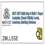 MHT CET 2023 May 9 Shift 1 Paper Analysis Check Diffculty Level Answers Marking Scheme