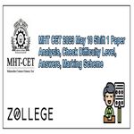 MHT CET 2023 May 10 Shift 1 Paper Analysis Check Difficulty Level Answers Marking Scheme