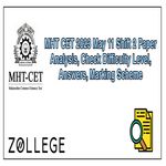 MHT CET 2023 May 11 Shift 2 Paper Analysis Check Difficulty Level Answers Marking Scheme