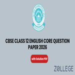 CBSE Class 12 2026 English Core Question Paper with Solution PDF