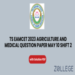 TS EAMCET 2023 Agriculture and Medical May 10 Shift 2 Question Paper With Solutions PDF