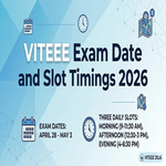 VITEEE Exam Date and Slot Timings 2026