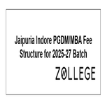 Jaipuria Indore PGDM MBA Fee Structure for 2025 27 Batch