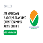 JEE Main 2024 BArch BPlanning Question Paper with Solution PDF April 9 Shift 2 ZPYP