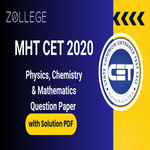 MHT CET 2020 Question Paper with Solution PDF for Physics Chemistry and Maths ZPYP