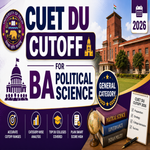 CUET DU cutoff for BA Hons Political Science for General Category